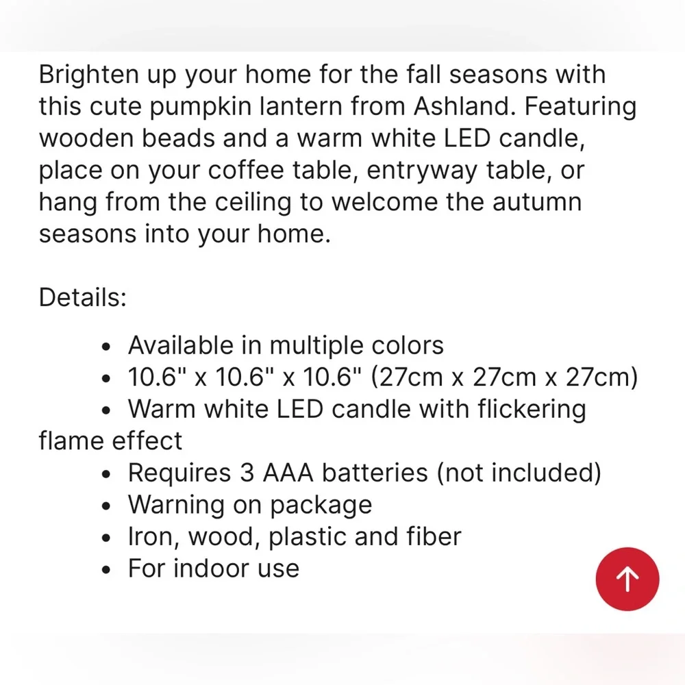🆕ASHLAND Black Beaded Pumpkin Battery Operated Lantern, OS